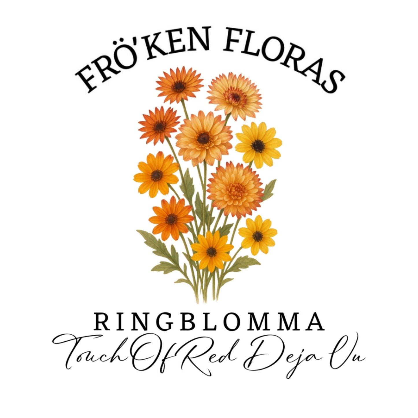 Ringblomma "Touch of red deja vu"